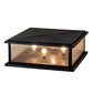 Meyda Lighting Mission 37"Sq 4-Light Craftsman Brown Prime Outdoor Pier Mount Light With Clear Seeded Shade Glass