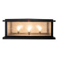 Meyda Lighting Mission 37"Sq 4-Light Craftsman Brown Prime Outdoor Pier Mount Light With Clear Seeded Shade Glass