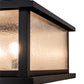 Meyda Lighting Mission 37"Sq 4-Light Craftsman Brown Prime Outdoor Pier Mount Light With Clear Seeded Shade Glass