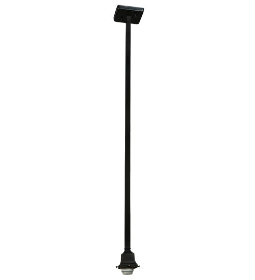 Meyda Lighting Mission 3"Sq x 43"H Craftsman Brown Pendant Light Hardware
