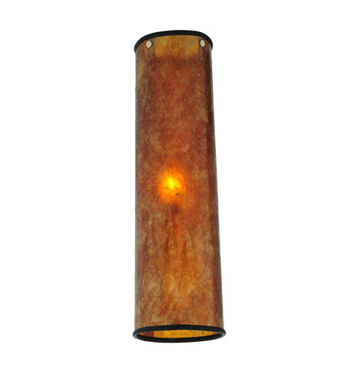 Meyda Lighting Mission 4" W x 15" H Prime Amber Mica Shade Glass