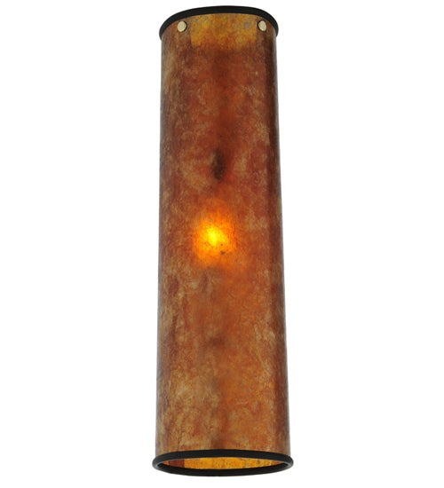Meyda Lighting Mission 4" W x 15" H Prime Amber Mica Shade Glass