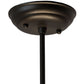 Meyda Lighting Mission 42" 4-Light Black Prime Inverted Pendant Light With Amber Mica Shade Glass