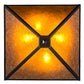 Meyda Lighting Mission 42" 4-Light Black Prime Inverted Pendant Light With Amber Mica Shade Glass