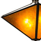 Meyda Lighting Mission 42" 4-Light Black Prime Inverted Pendant Light With Amber Mica Shade Glass