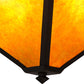 Meyda Lighting Mission 42" 4-Light Black Prime Inverted Pendant Light With Amber Mica Shade Glass