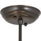 Meyda Lighting Mission 42" 4-Light Timeless Bronze Prime Inverted Pendant Light With Silver Mica Shade Glass