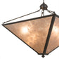 Meyda Lighting Mission 42" 4-Light Timeless Bronze Prime Inverted Pendant Light With Silver Mica Shade Glass