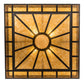 Meyda Lighting Mission 43" 4-Light Oil Rubbed Bronze Prime Semi-flush Mount Light With Amber Mica Shade Glass