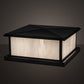 Meyda Lighting Mission 43" 4-Light Timeless Bronze Outdoor Pier Mount Light With White Shade Glass