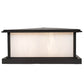 Meyda Lighting Mission 43" 4-Light Timeless Bronze Outdoor Pier Mount Light With White Shade Glass