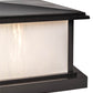 Meyda Lighting Mission 43" 4-Light Timeless Bronze Outdoor Pier Mount Light With White Shade Glass