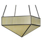 Meyda Lighting Mission 43" 8-Light Craftsman Brown Prime Inverted Pendant Light With Beige Botticino Idalight Shade Glass