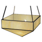 Meyda Lighting Mission 43" 8-Light Craftsman Brown Prime Inverted Pendant Light With Beige Botticino Idalight Shade Glass