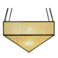 Meyda Lighting Mission 43" 8-Light Craftsman Brown Prime Inverted Pendant Light With Beige Botticino Idalight Shade Glass