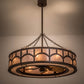 Meyda Lighting Mission 44" 16-Light Cafe Noir Hill Top Chandelier With Silver Mica Shade Glass