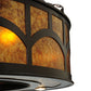 Meyda Lighting Mission 44"W x 72"H 16-Light Copper Vein Hill Top Chandelier With Amber Mica Shade Glass and Fan