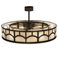 Meyda Lighting Mission 45" 16-Light Oil Rubbed Bronze Hill Top Chandelier With Beige Sahara Taupe Idalight Shade and Fan