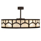 Meyda Lighting Mission 45" 16-Light Oil Rubbed Bronze Hill Top Chandelier With Beige Sahara Taupe Idalight Shade and Fan