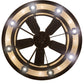 Meyda Lighting Mission 45" 16-Light Oil Rubbed Bronze Hill Top Chandelier With Beige Sahara Taupe Idalight Shade and Fan