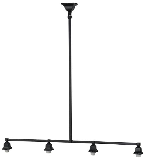 Meyda Lighting Mission 49" 4-Light Black Island Pendant Light Hardware