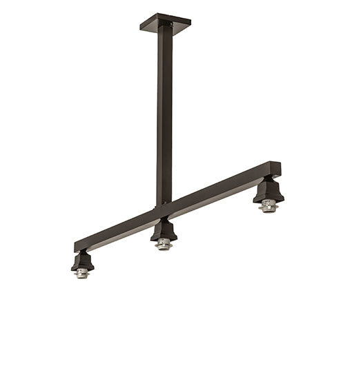 Meyda Lighting Mission 52" 3-Light Craftsman Brown Island Pendant Hardware