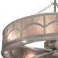 Meyda Lighting Mission 54" 16-Light Nickel Hill Top Chandelier With Silver Mica Shade Glass and Fan