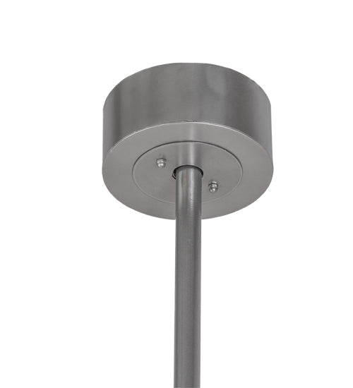 Meyda Lighting Mission 54" 16-Light Nickel Hill Top Chandelier With Silver Mica Shade Glass and Fan