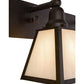 Meyda Lighting Mission 58" 5-Light Craftsman Brown Prime Vanity Light With White Art Shade Glass