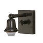 Meyda Lighting Mission 6" Craftsman Brown Hill Top Wall Sconce With White Shade Glass