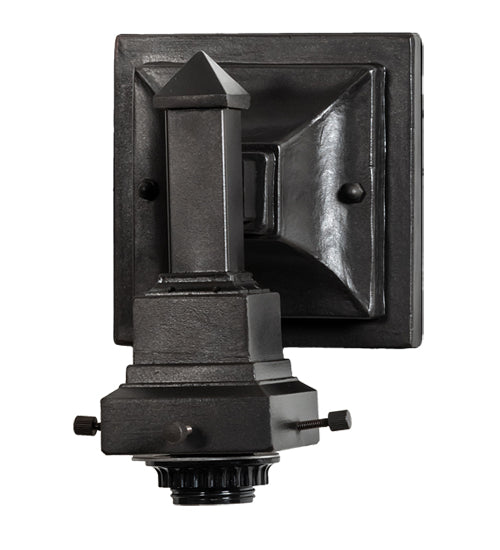 Meyda Lighting Mission 6" Oil Rubbed Bronze Prime Wall Sconce With Amber Mica Shade Glass