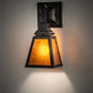 Meyda Lighting Mission 6" Oil Rubbed Bronze Prime Wall Sconce With Amber Mica Shade Glass