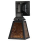 Meyda Lighting Mission 6" Oil Rubbed Bronze Prime Wall Sconce With Amber Mica Shade Glass