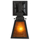 Meyda Lighting Mission 6" Oil Rubbed Bronze Prime Wall Sconce With Amber Mica Shade Glass