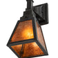 Meyda Lighting Mission 6" Oil Rubbed Bronze Prime Wall Sconce With Amber Mica Shade Glass