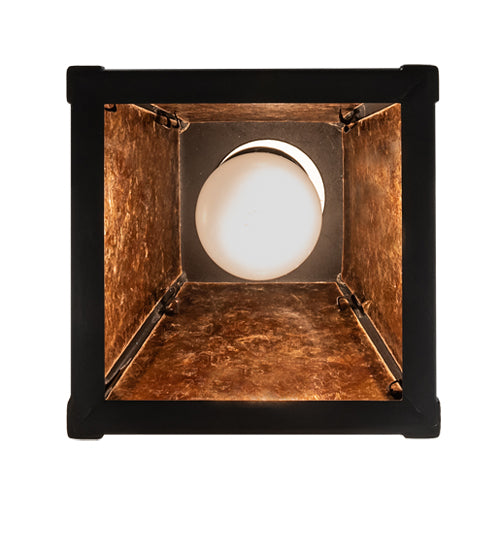 Meyda Lighting Mission 6" Oil Rubbed Bronze Prime Wall Sconce With Amber Mica Shade Glass