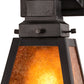 Meyda Lighting Mission 6" Oil Rubbed Bronze Prime Wall Sconce With Amber Mica Shade Glass