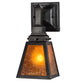 Meyda Lighting Mission 6" Oil Rubbed Bronze Prime Wall Sconce With Amber Mica Shade Glass
