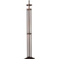 Meyda Lighting Mission 62" 2-Light Mahogany Bronze 4 Column Floor Lamp Base