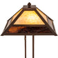 Meyda Lighting Mission 63" 2-Light Mahogany Bronze Prime Floor Lamp With Beige & Brown Art Shade Glass