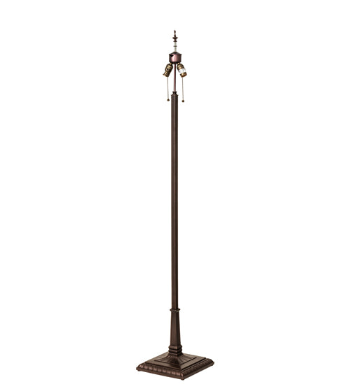 Meyda Lighting Mission 65" 2-Light Mahogany Bronze Floor Lamp Base