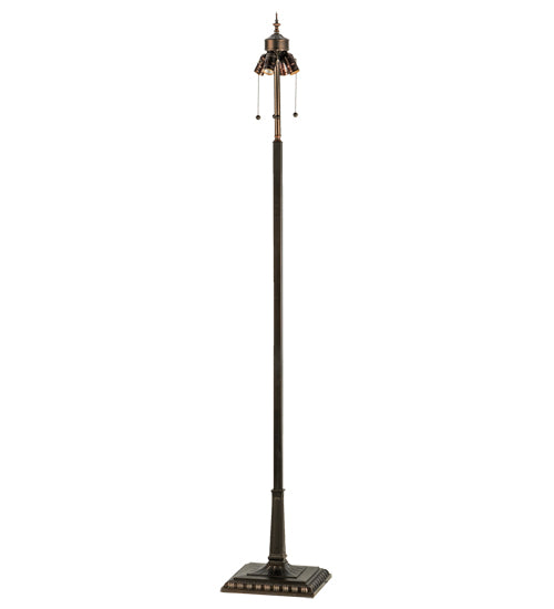 Meyda Lighting Mission 67" 4-Light Mahogany Bronze Floor Lamp Base