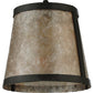 Meyda Lighting Mission 6"W x 7"H Prime Timeless Bronze Frame and Silver Mica Shade Glass
