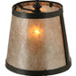 Meyda Lighting Mission 6"W x 7"H Prime Timeless Bronze Frame and Silver Mica Shade Glass