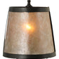 Meyda Lighting Mission 6"W x 7"H Prime Timeless Bronze Frame and Silver Mica Shade Glass