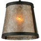 Meyda Lighting Mission 6"W x 7"H Prime Timeless Bronze Frame and Silver Mica Shade Glass