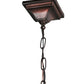 Meyda Lighting Mission 7" 4-Light Mahogany Bronze Pendant Light Hardware