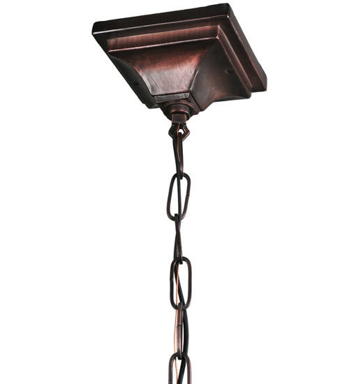 Meyda Lighting Mission 7" 4-Light Mahogany Bronze Pendant Light Hardware