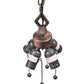 Meyda Lighting Mission 7" 4-Light Mahogany Bronze Pendant Light Hardware