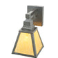Meyda Lighting Mission 7" Craftsman Brown Prime Wall Sconce With Beige Shade Glass
